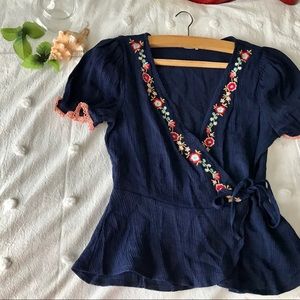 Embroidered top